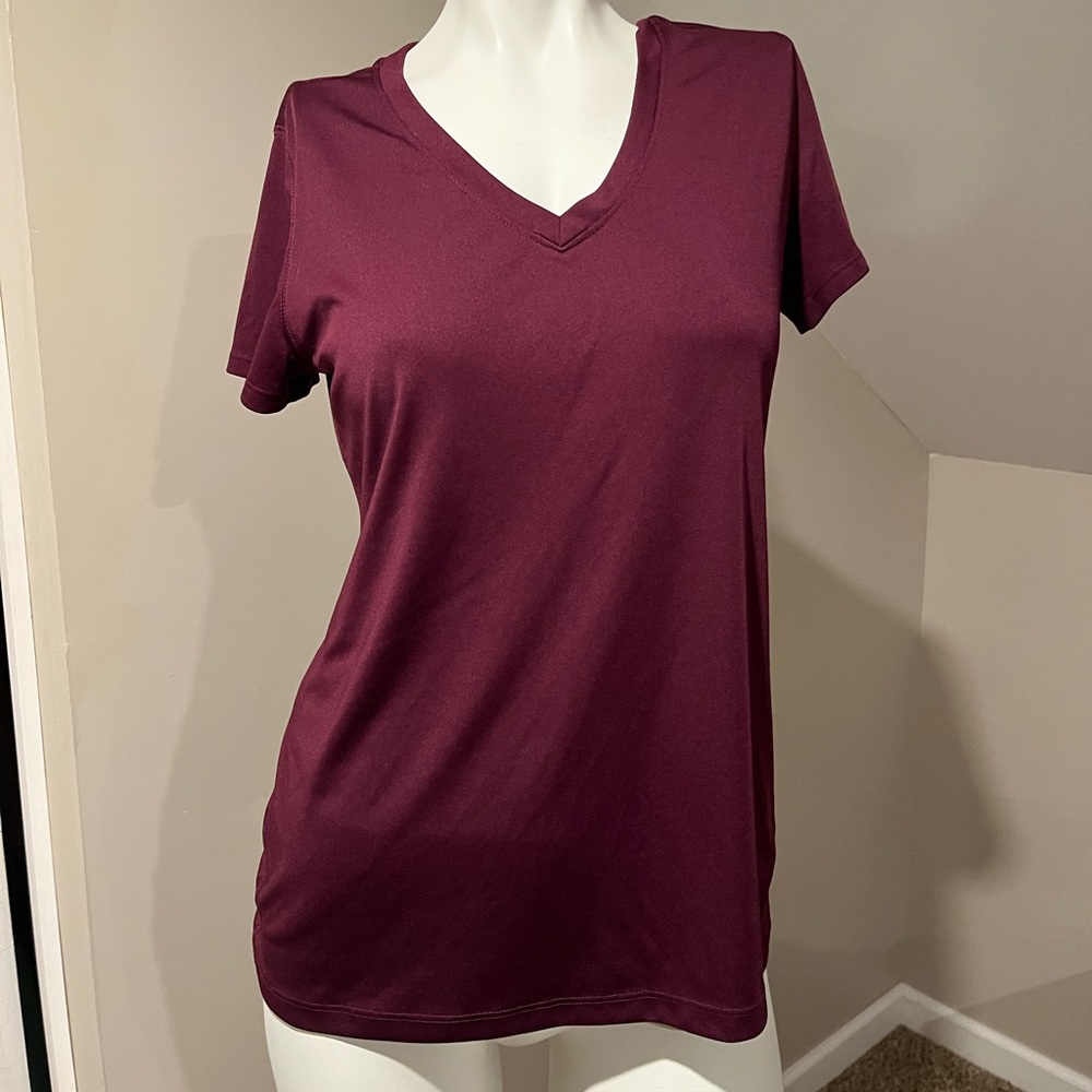 Champion Women's Short Sleeve Burgundy Tee